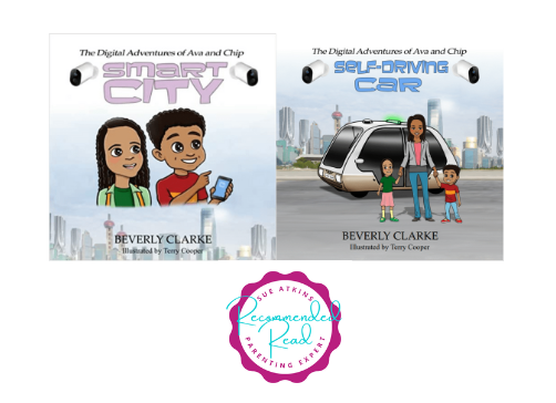 The Digital Adventures of Ava and Chip Book Covers along with the Sue Atkins Recommends logo