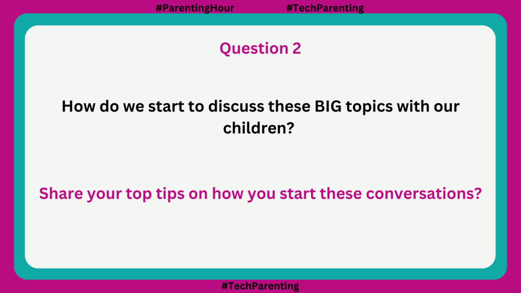 #ParentingHour with @SueAtkins and MsBClarke #TechParenting